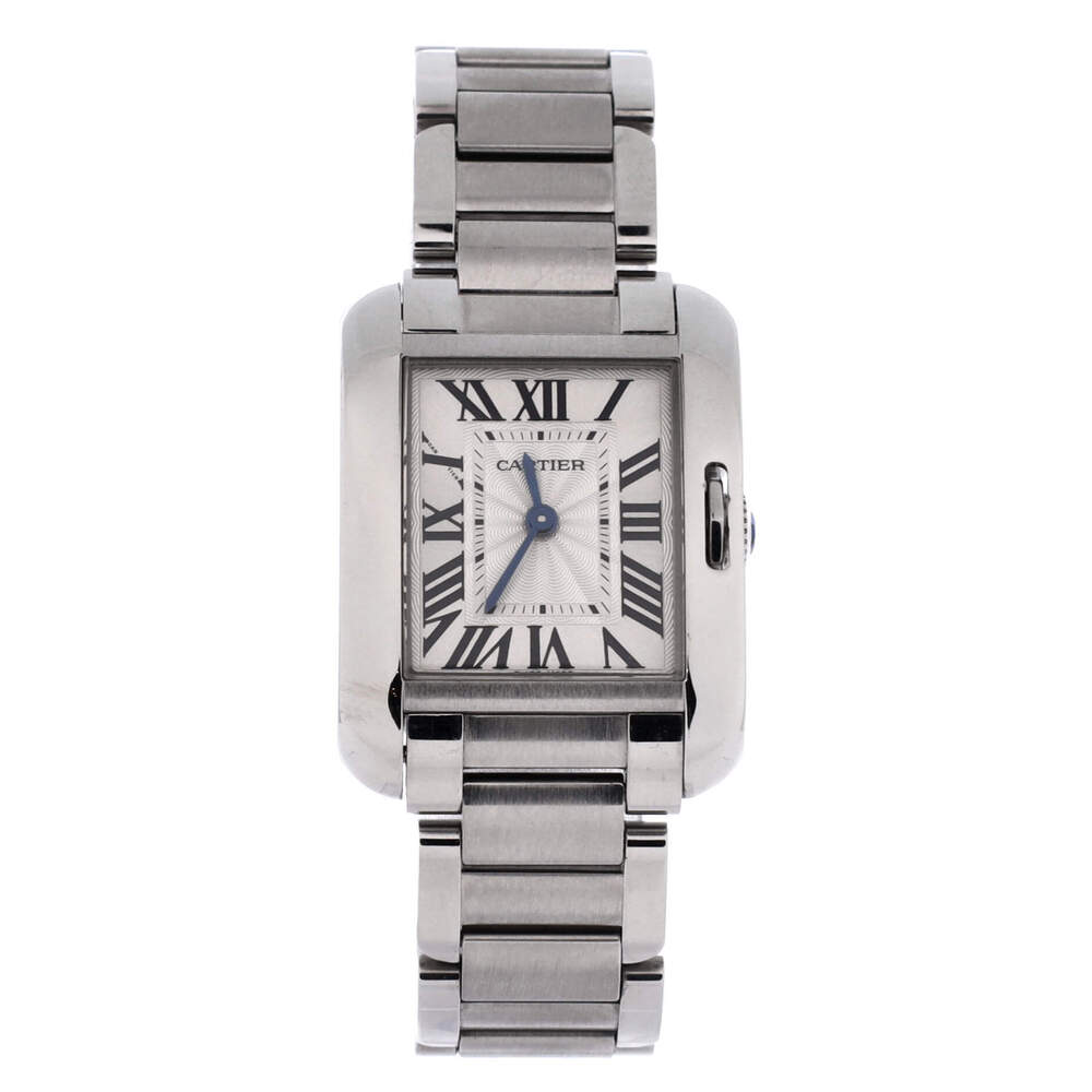 Cartier 23 Tank Anglaise Quartz Watch Stainless Steel